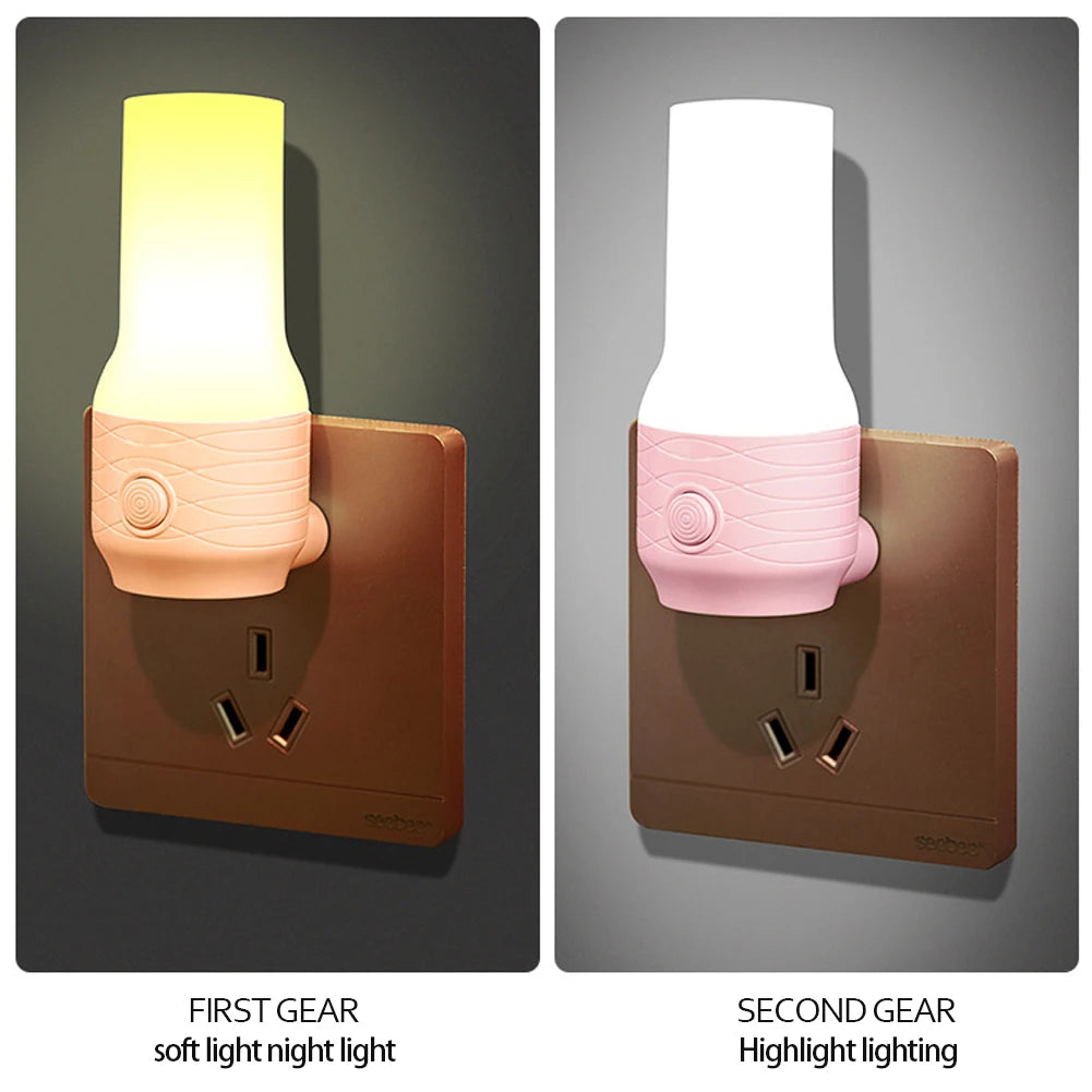 Plug LED Energy Saving LED Dimmer Baby Nursing Eye Sleep Light Bedroom Sleep Light Cute Mini Lamp LED Plug-in Night Light HIP