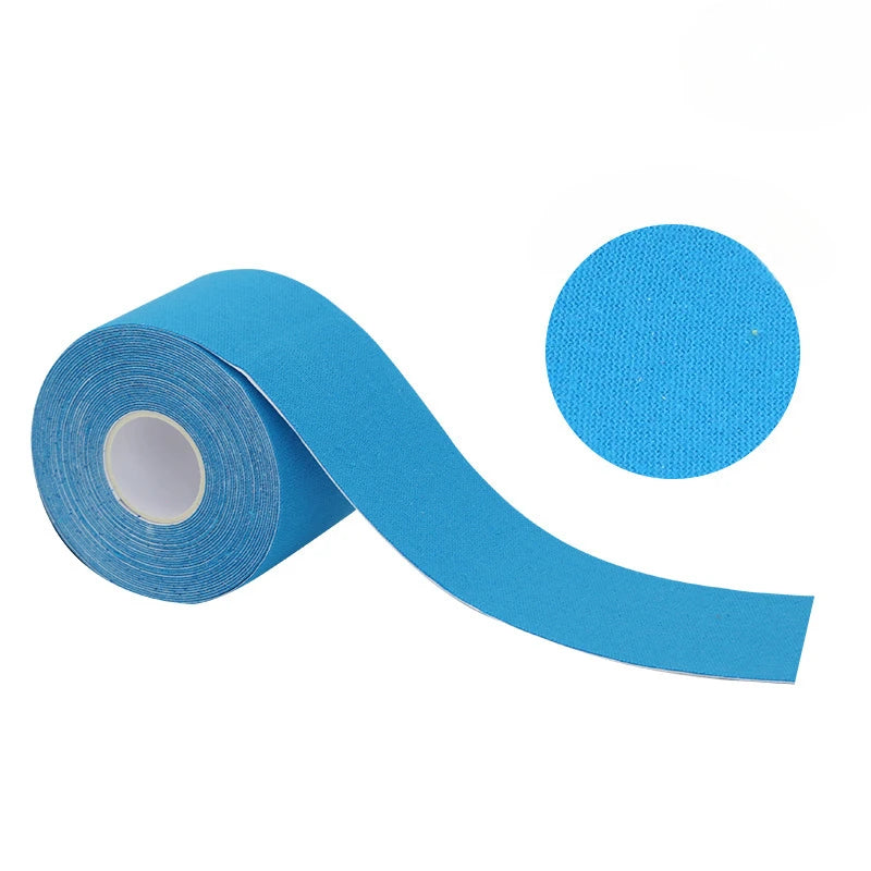 Face Lift Tape, Neck Tape, Facial Tape, Kinesiology Tape for Face Forehead Frown Eye Smile Line Mouth Lip Customer Cut 5cm Wide HIP blue
