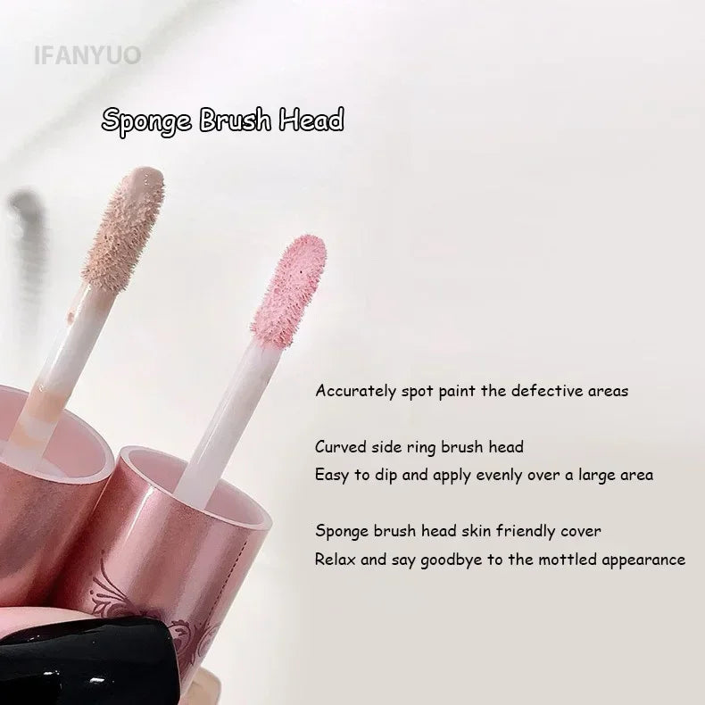 White Pink Liquid Brightening Concealer Matte Face Highlight Stick Cover Acne Spot Dark Circles Moisturizing Concealer Makeup HIP