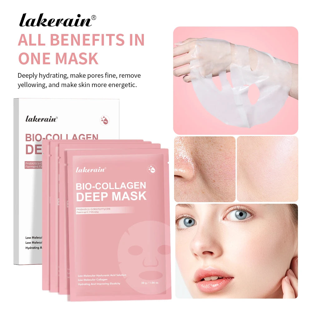 Bio-Collagen Overnight Hydrogel Deep Mask Hydrating Plumping Shrink Pores Improve Elasticity Korean Facial Skin Care Mask Women HIP