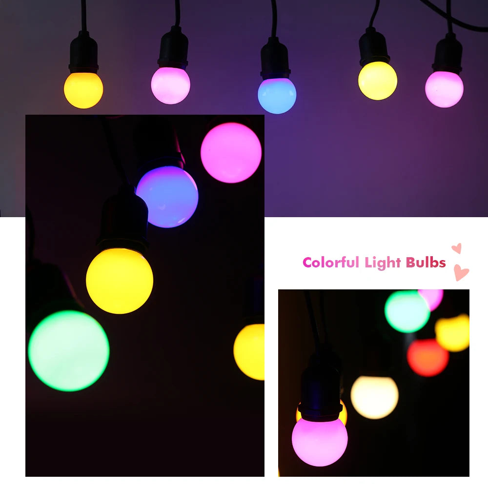 30-Pack G45 E27 3W Colorful LED Bulbs – 7 Colors 220V LED Globe Bulbs HIP