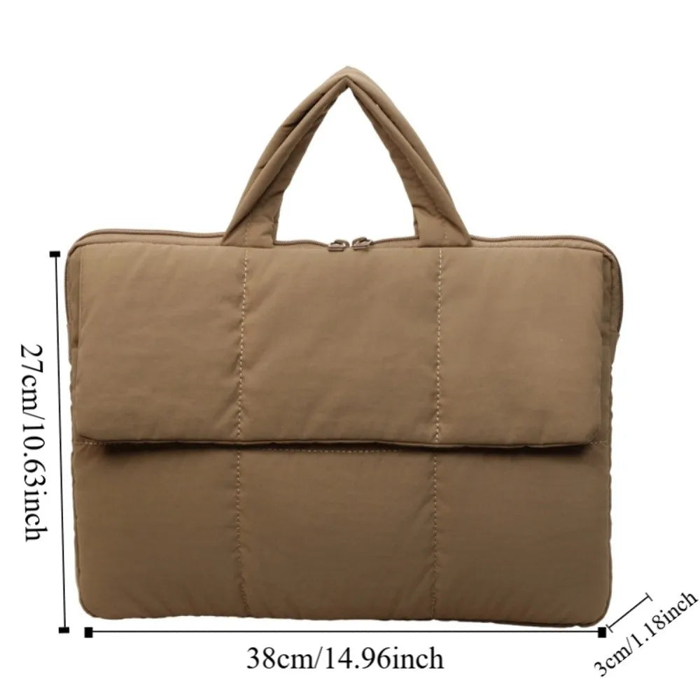 16-Inch Quilted Puffer Laptop Sleeve Bag – Lightweight Unisex Laptop Sleeve Bag HIP