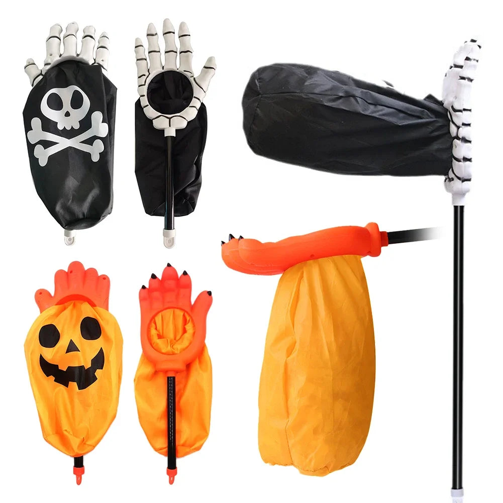 Large Capacity Halloween Pumpkin Treat Bag Claw Hand Design Reusable Candy Bag For Kids Trick‑or‑Treating Party Decoration Prop HIP