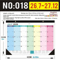 18-Month Wall Calendar 2026–2027 | Holidays Marked, Hook Hang Wall Calendar HIP 1-4