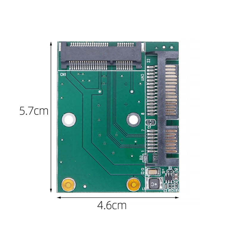 mSATA SSD to SATA 3.0 Adapter Card – 2.5" SATA III Converter SSD Adapter Card HIP