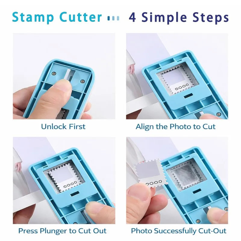 2-in-1 Postage Stamp Shape Paper Punch – DIY Craft Tool Paper Craft Punch HIP