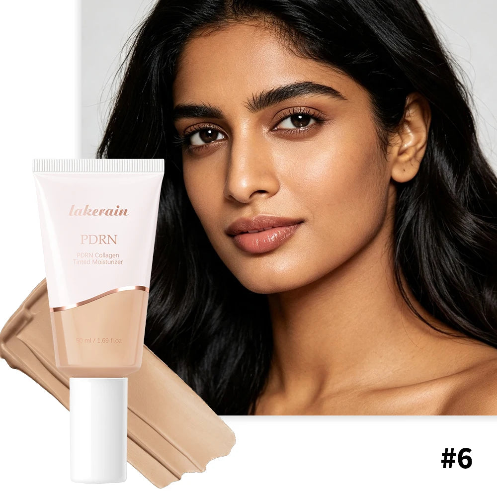 10 Colors PDRN Collagen Tinted Moisturizer Korean Glass Skin Makeup Base Glow Luminous Hydrating Primer Daily Even Tone Nourishi HIP