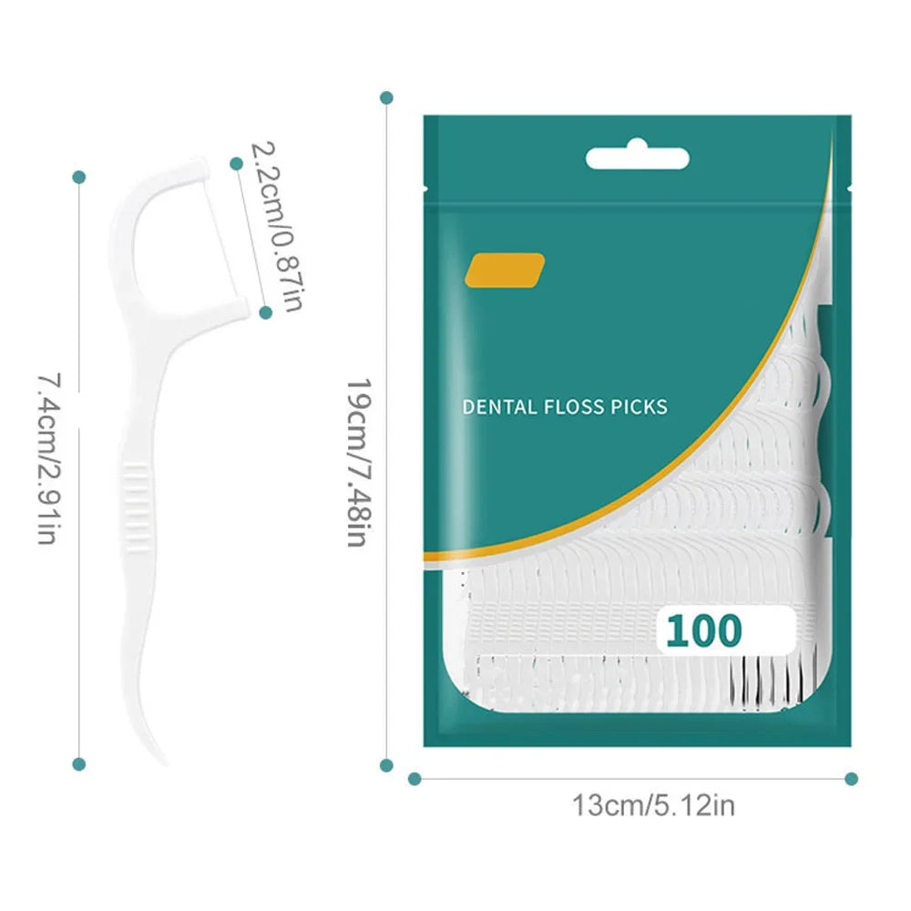 RUZOFO 100–500 Pcs Dental Floss Picks – PE Oral Care Dental Floss Picks HIP