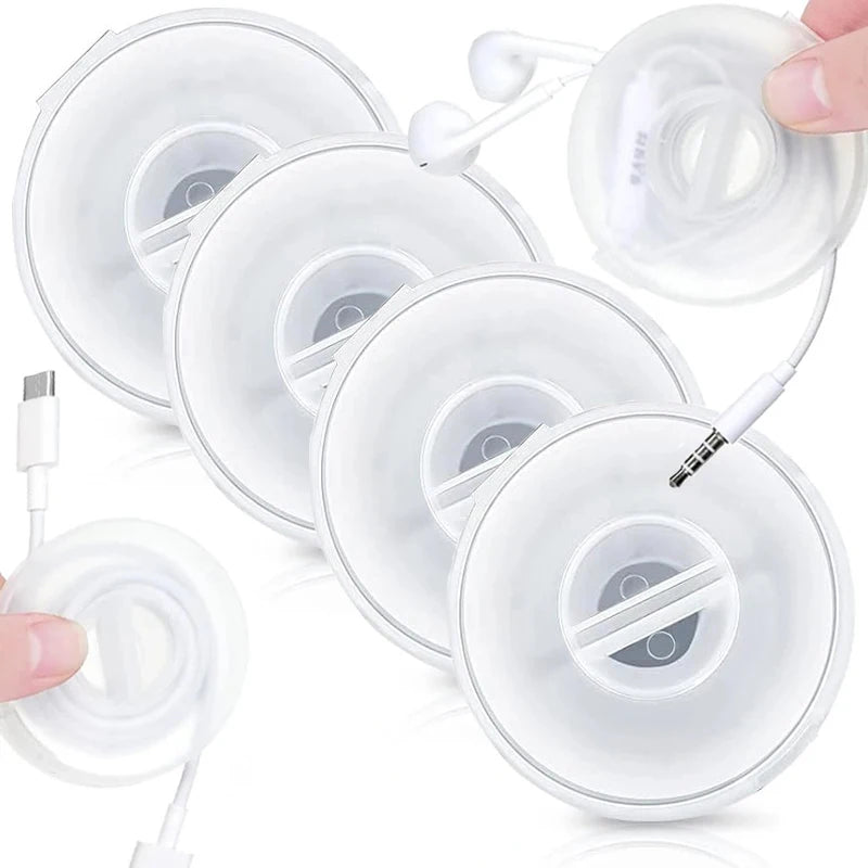 Portable Cable Winder & Cord Organizer – Round USB Reel Cable Cord Organizer HIP
