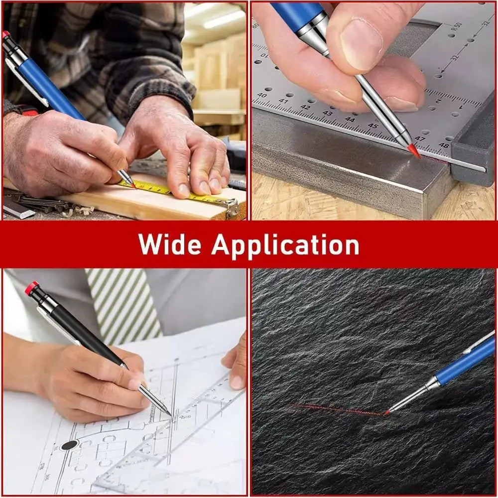 2.8mm Deep Hole Carpenter Pencil with Built-In Sharpener Carpenter Pencil HIP