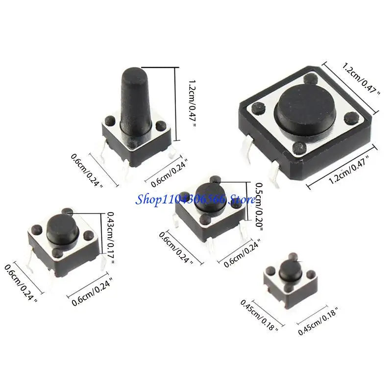 125-Piece Micro Momentary Tact Push Button Switch Kit Switch Assortment Kit HIP