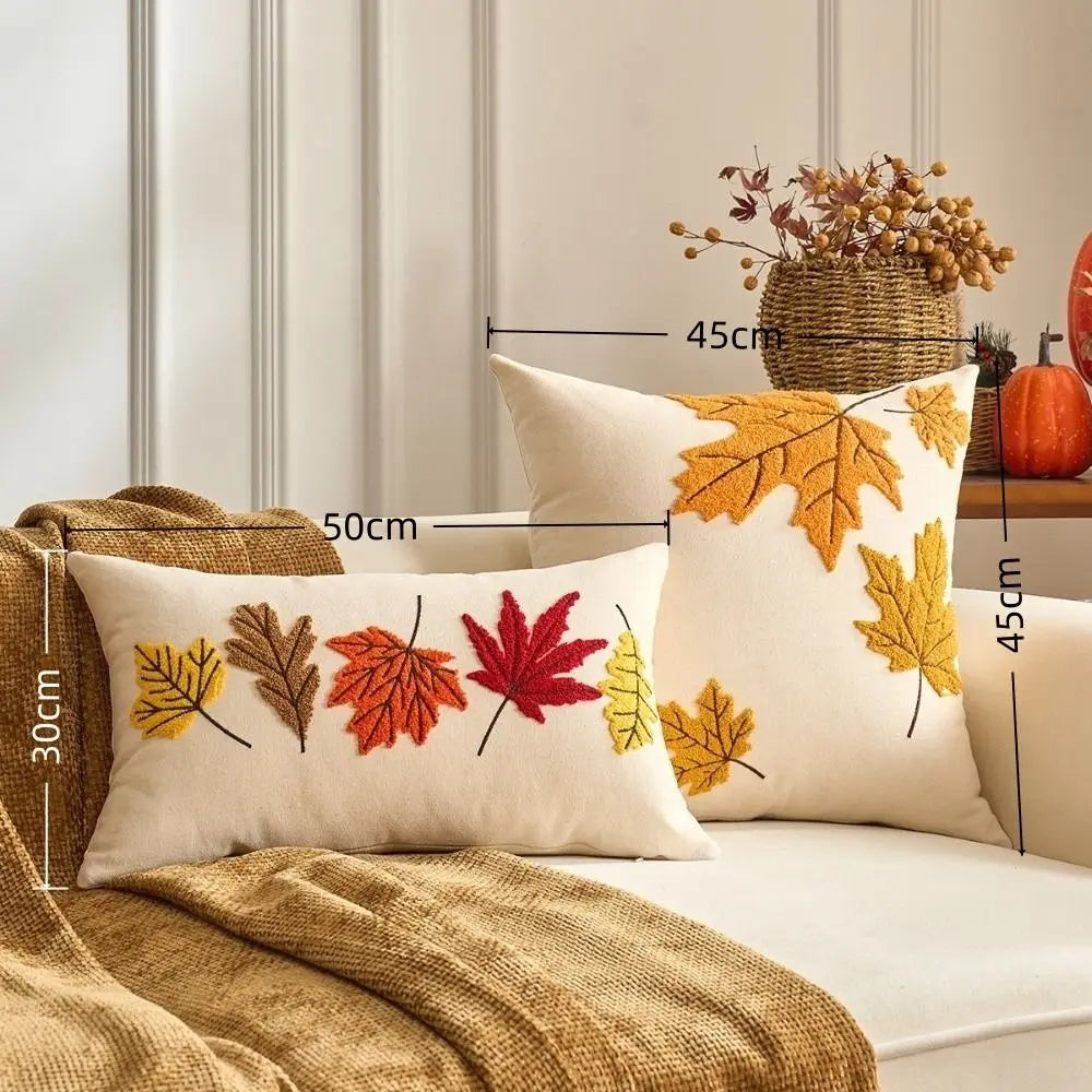 Pumpkin Tufted Throw Pillow Cover – Autumn Fall Decor Throw Pillow Cover HIP