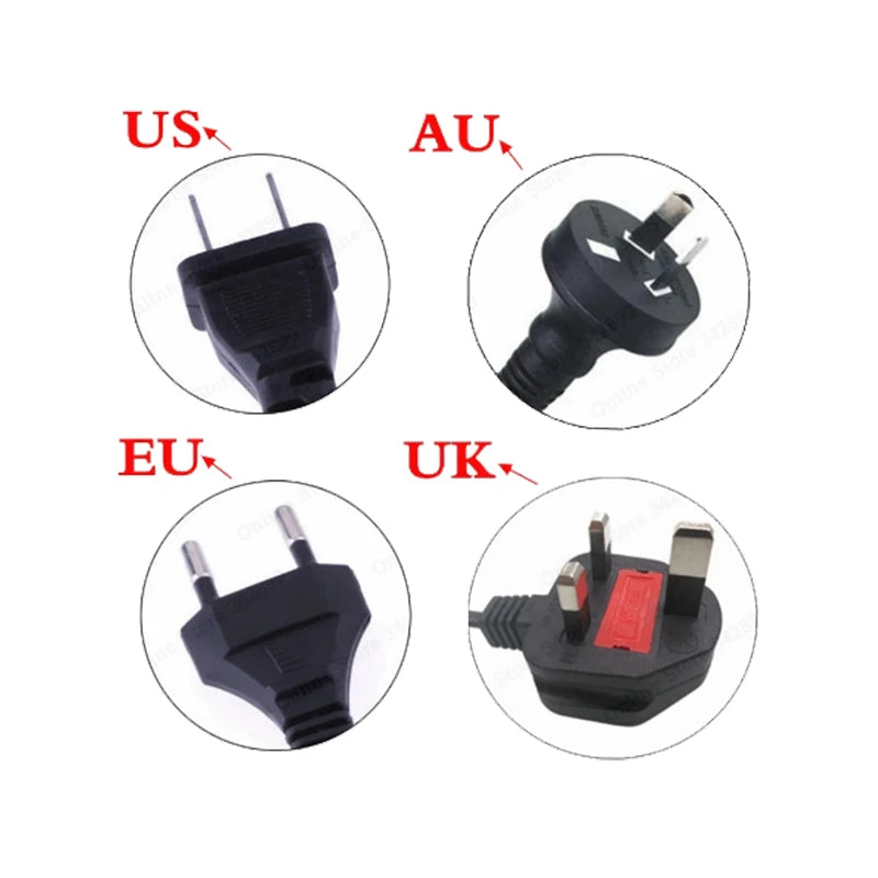 42V 2A Lithium Battery Charger for 36V Li-ion | EU US AU UK Lithium Battery Charger HIP