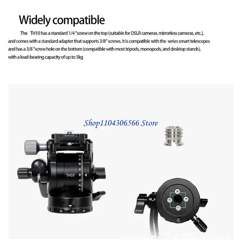 Foldable Camera Tripod with Equatorial Mount – Wide Compatible Camera Tripod Stand HIP