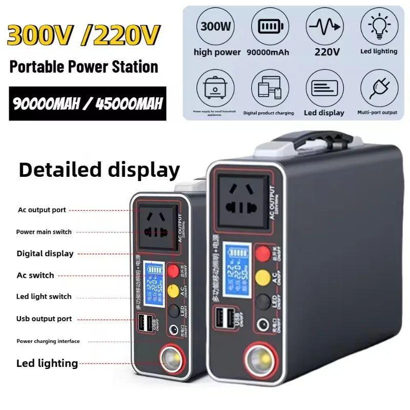 SUYIJIA 300W Portable Power Station 90000mAh LiFePO4 Portable Power Station HIP