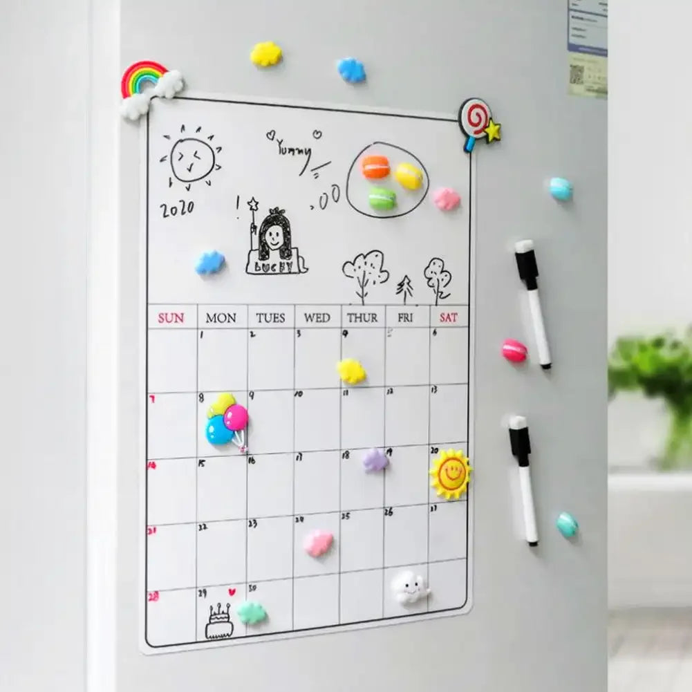 A3 Magnetic Whiteboard Fridge Magnets Dry Wipe White Board Marker Writing Record Message Board Remind Memo Pad Kid Gift Kitchen HIP