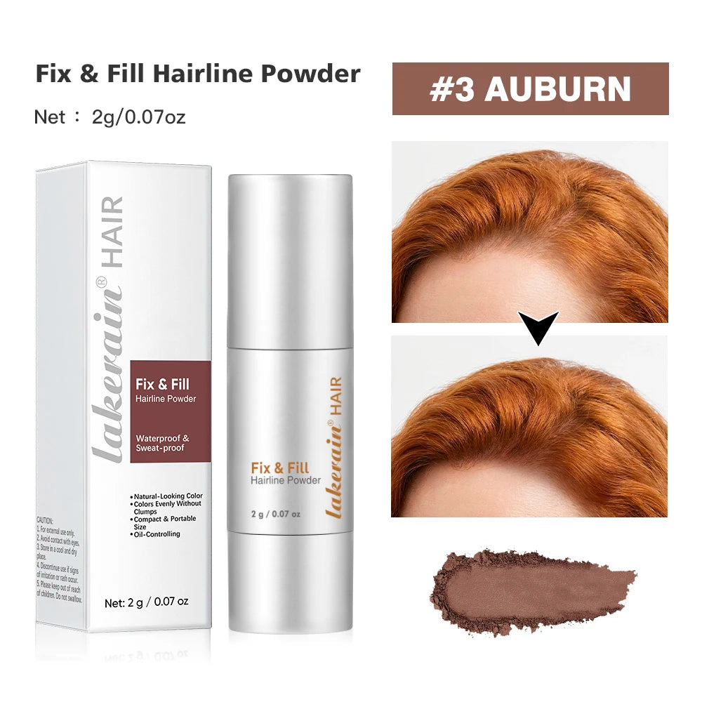 Waterproof Hairline & Root Concealer Pen – Instant Grey Coverage with Easy Blend Powder Stick for Normal Hair HIP 3AUBURN