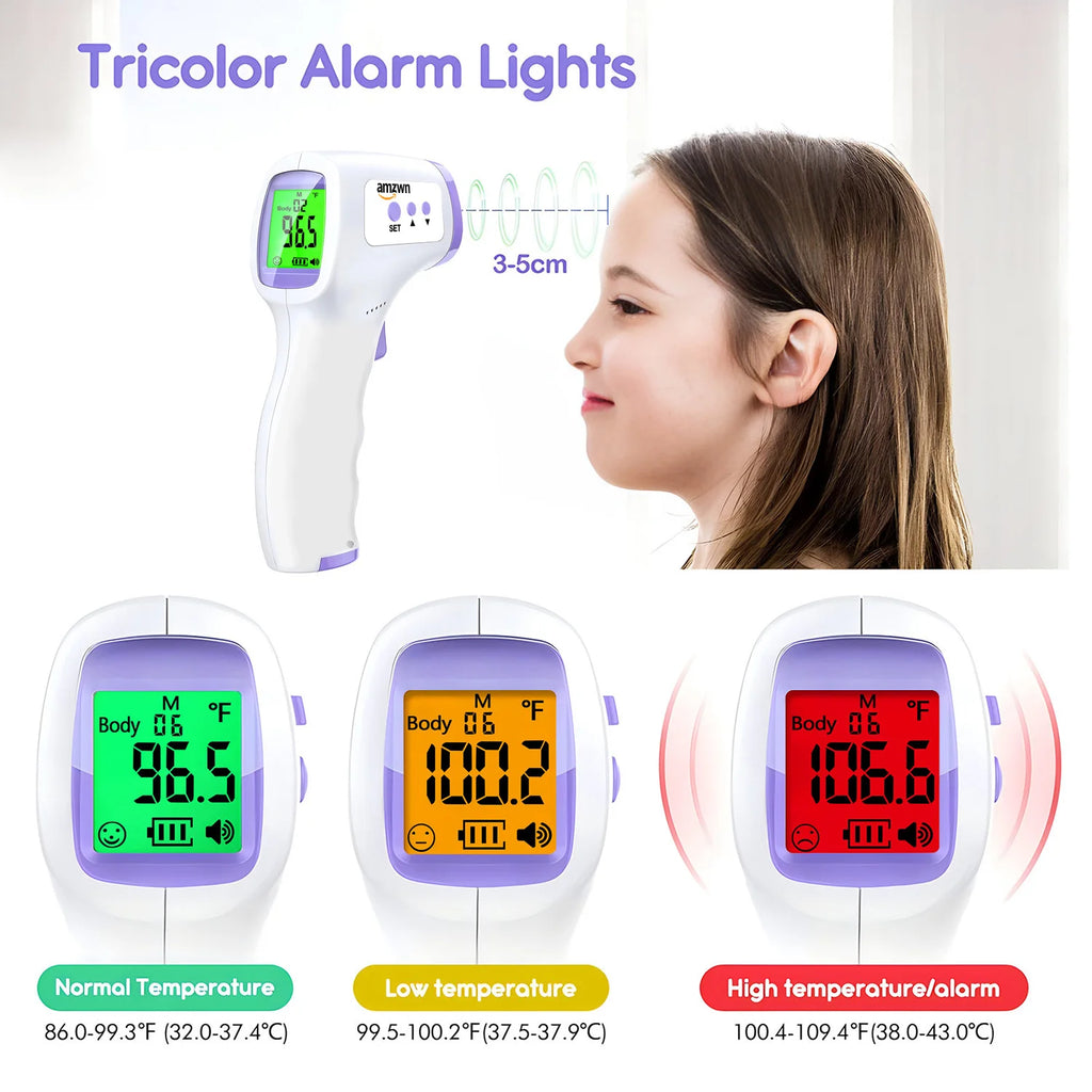 No-Contact Infrared Digital Thermometer – Tri-Color LED Infrared Thermometer HIP
