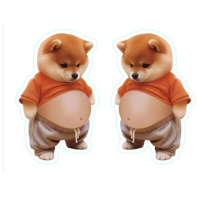 Kawaii 3D Cat & Dog Silicone Belly Stickers | DIY Phone & Car 3D Silicone Stickers HIP A4