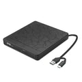 USB External DVD CD Burner Drive & Multi-Port Hub | OULLX External Optical Drive HIP Black