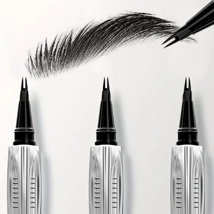 2 Fork Microblading Eyebrow Pencil, Non-Smudged High Pigmented Easy Applying Liquid 8 Colors Eyebrow Pen Makeup Eyeliner Gifts HIP