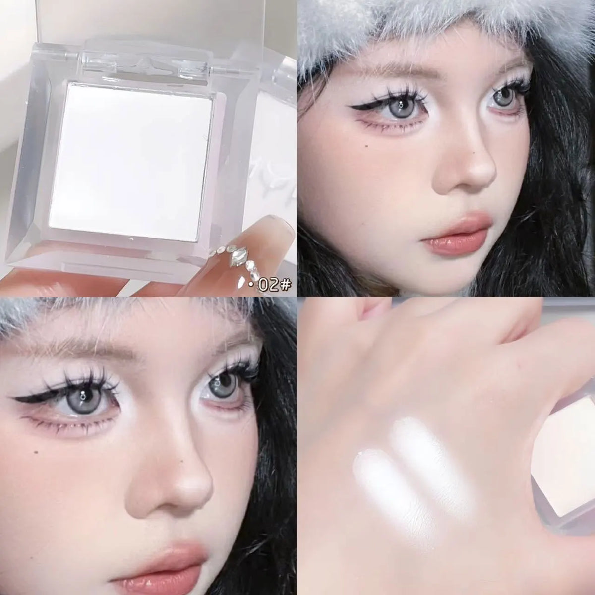 1Pcs Monochrome Matte Highlight Smoked Eye Shadow Plate Powder Is Delicate and Durable, Naturally Brightening Dopamine Eye Shado HIP Color-02