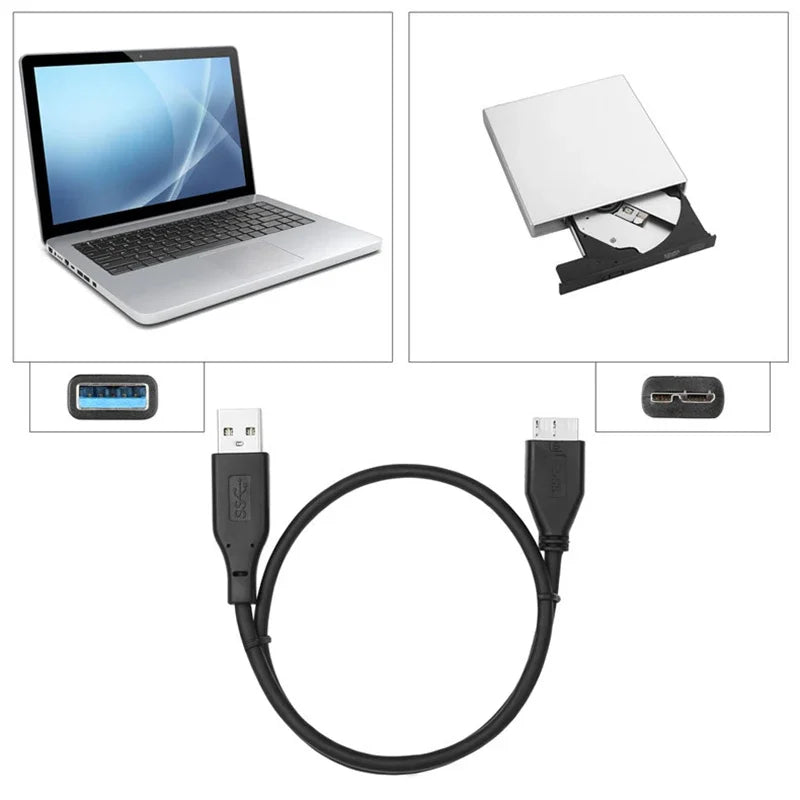 USB 3.0 to Micro B Cable 50cm – Fast HDD & Laptop Data Transfer USB Data Cable HIP