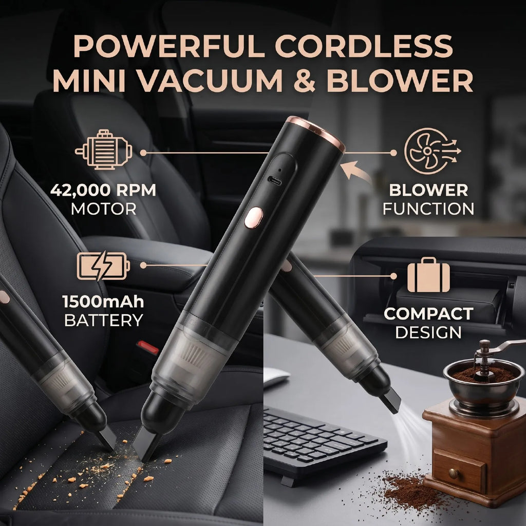 Car Vacuum Cleaner Handheld Mini Cordless Coffee Grinder Remover for Car Home Office Coffee Grinder HIP
