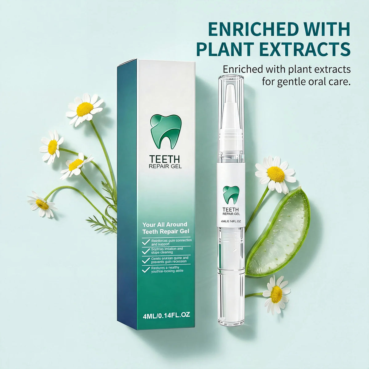 Teeth Brightening Gel Serum – Mint Fresh Breath & Gum Care Teeth Whitening Gel HIP