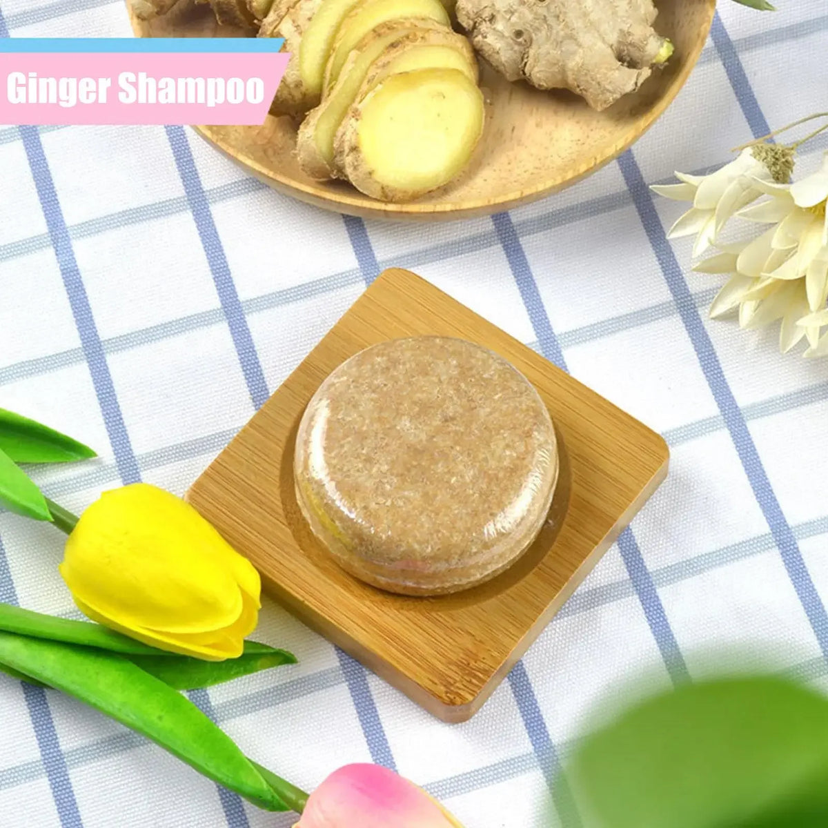 Ginger & Polygonum Shampoo Bar – Natural Cold Processed, 60g Solid Shampoo Bar HIP