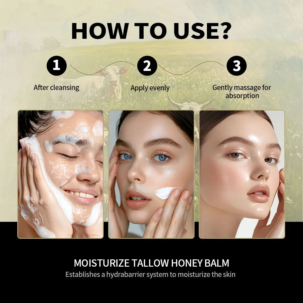 Beef Tallow Face Cream Lasting Moisturizing Soothing Facial Skin Firming Increase Facial Elasticity Nourishing Smooth SkinCare HIP