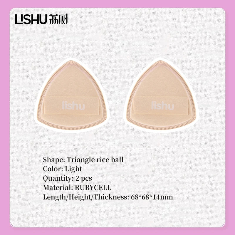 Lishu Black Punk Rubycell Cushion Puff – Wet & Dry Use Makeup Cushion Puff HIP Light 2pcs