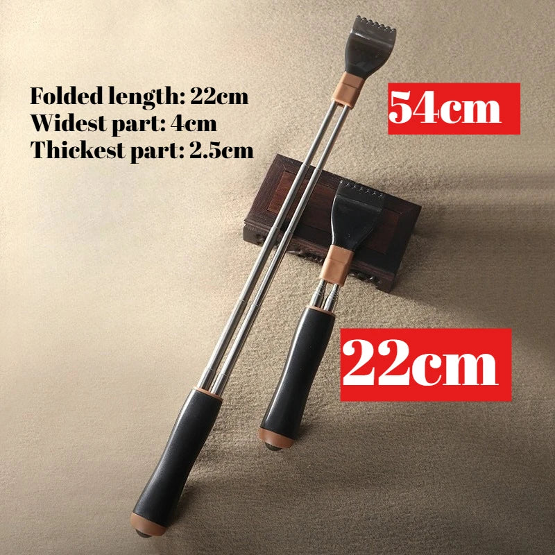 Stainless Steel Retractable Scratcher Portable Telescopic Back Scratcher Itch Massage Tool Adjustable Double Pole Scratcher Gift HIP