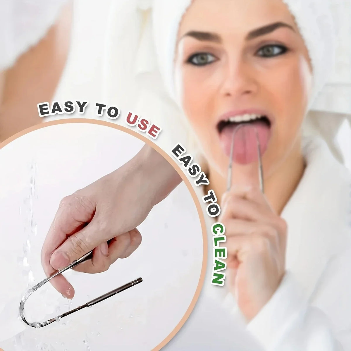 Stainless Steel Tongue Scraper – Fresh Breath Oral Care Tool Tongue Scraper HIP