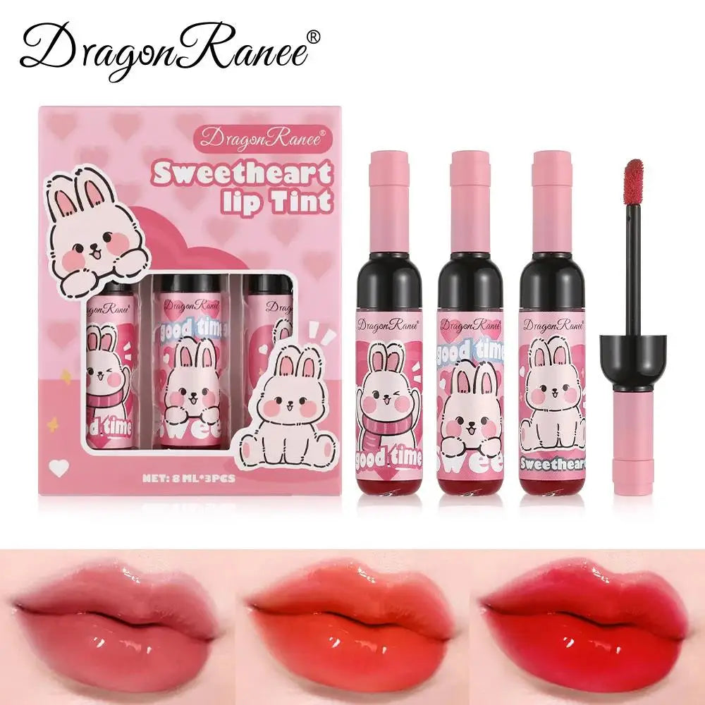 Dragon Ranee Wine Bottle Lip Gloss Set – 3pc Liquid Lipstick Lip Gloss Set HIP