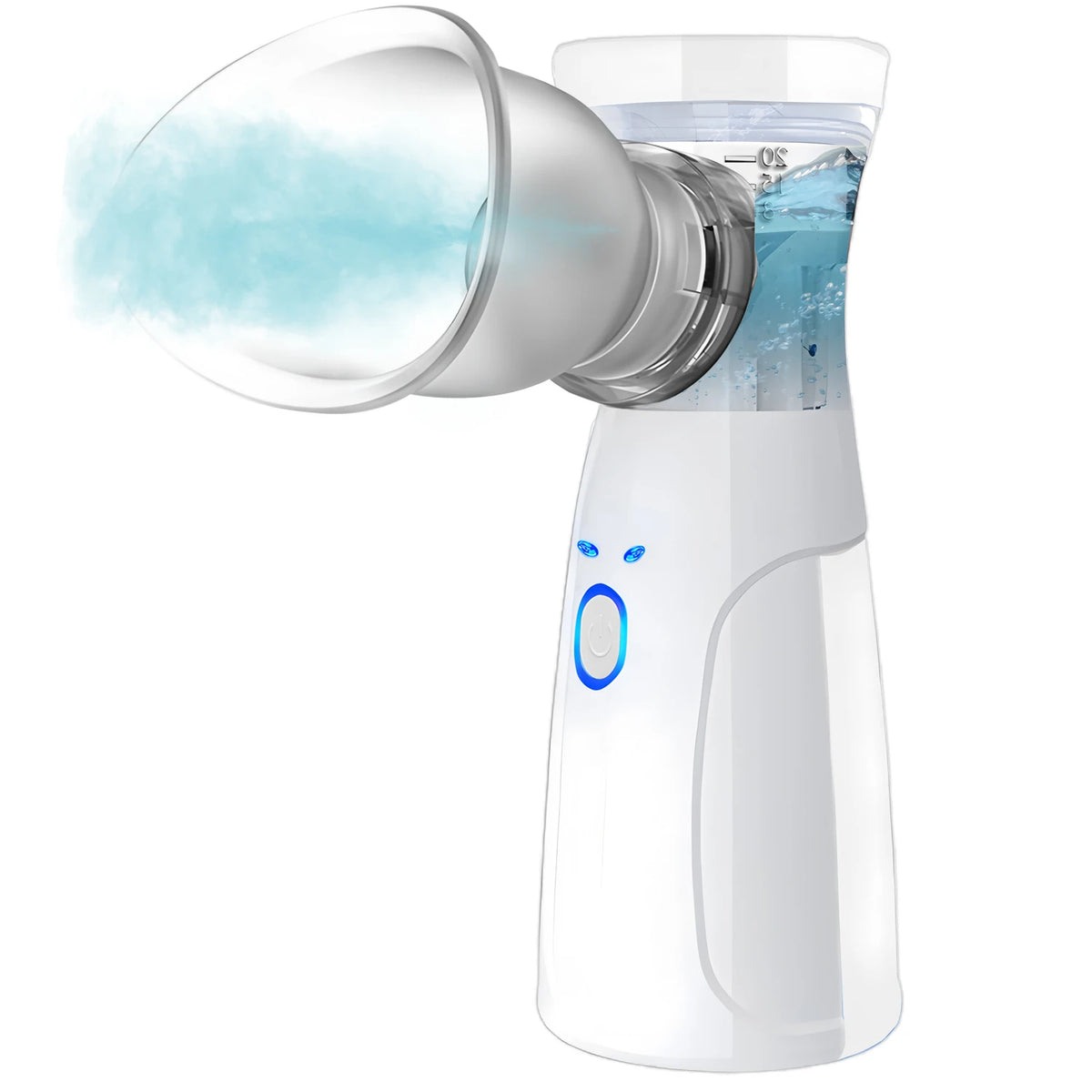 2-in-1 Mesh Facial Mist Sprayer & Eye Moisturizing Nebulizer Facial Mist Sprayer HIP White