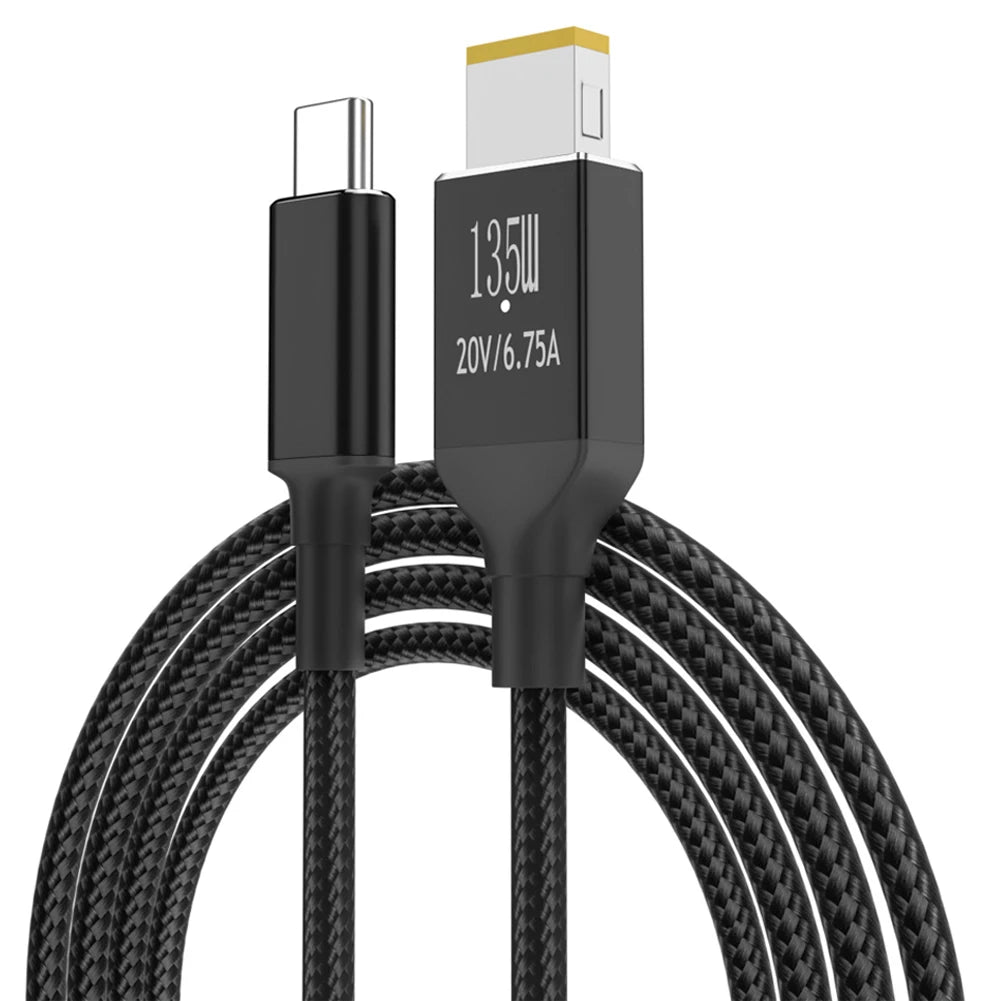 135W USB-C to Slim Square Laptop Charger Cable – Lenovo Legion Laptop Charging Cable HIP black 2m China Mainland