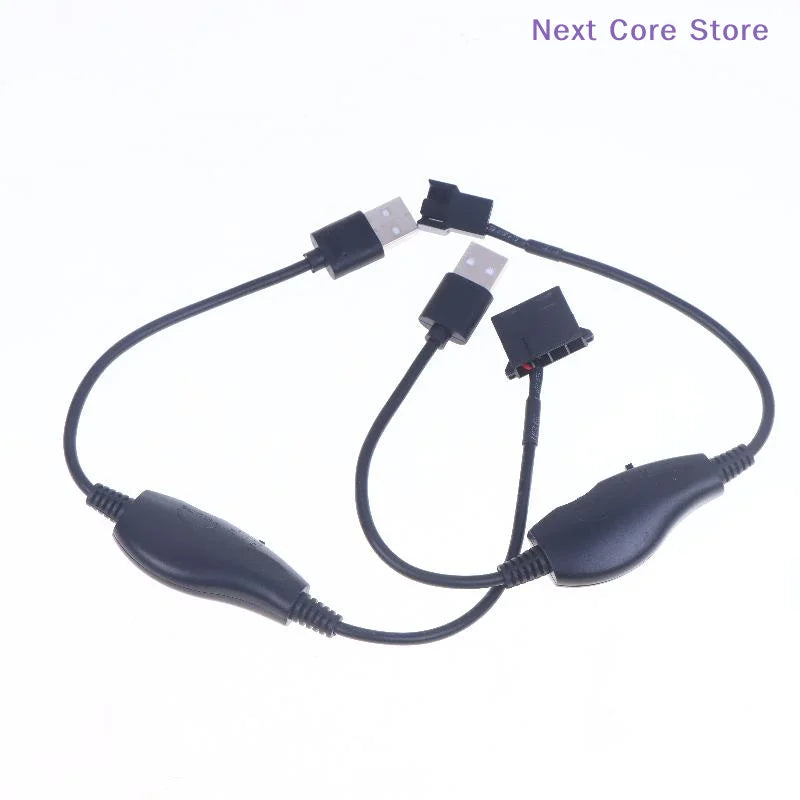 USB 5V to 12V 4-Pin PWM Fan Power Adapter Cable + Speed Switch Fan Power Adapter Cable HIP