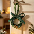 With Bell Merry Christmas Wreath Pendant Car Door Hanging Decoration Xmas Party Christmas Tree Decor Accessories HIP 01