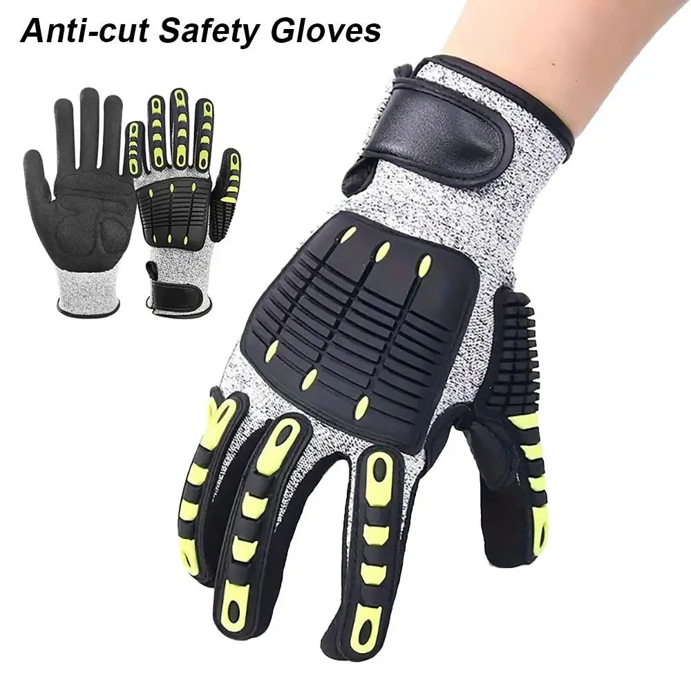 Level 5 Cut-Resistant Work Gloves – Anti-Impact TPR Nitrile Safety Work Gloves HIP