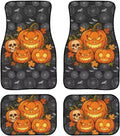 Halloween Jack-O-Lantern Bat Car Floor Mats – Universal Fit Car Floor Mats HIP black
