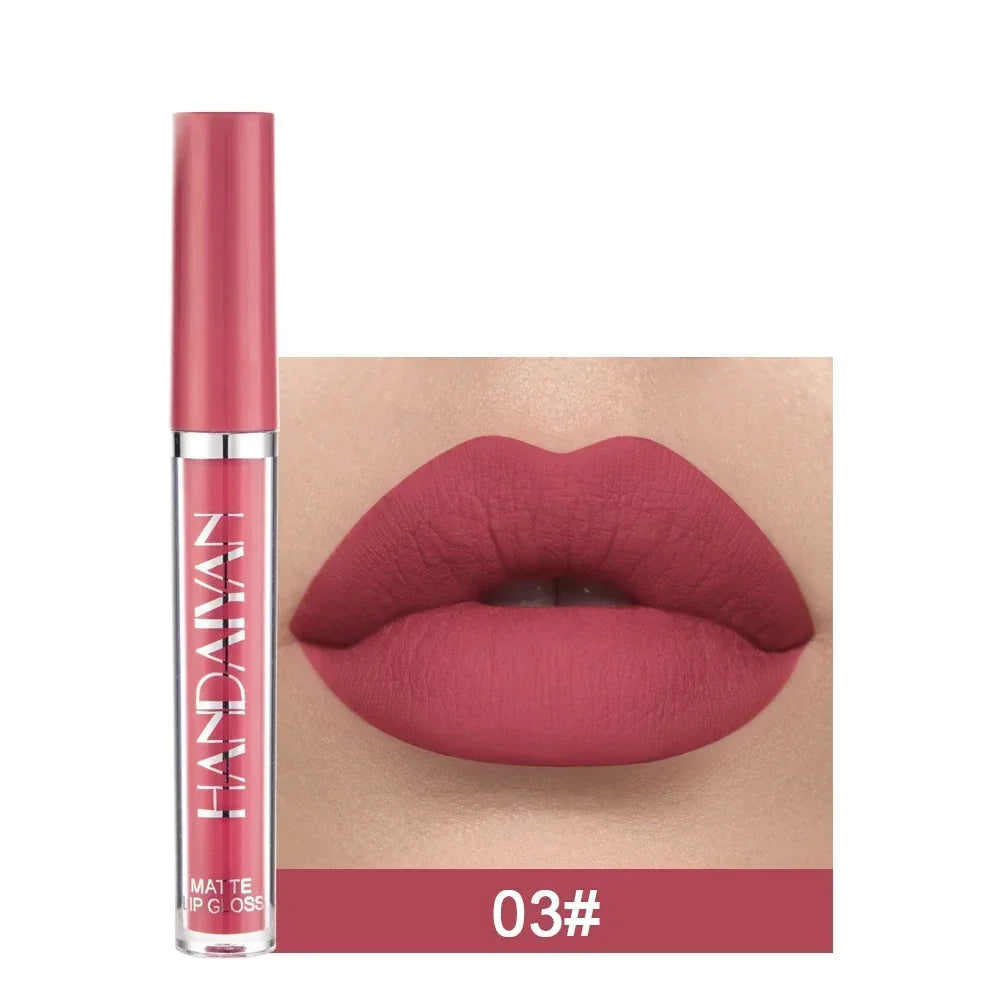 HANDAIYAN Gift 6PC/Set Matte Velvet Lip Gloss Waterproof Long-lasting Liquid Lipstick Cosmetic Beauty Keep 24 Hours Makeup HIP 03