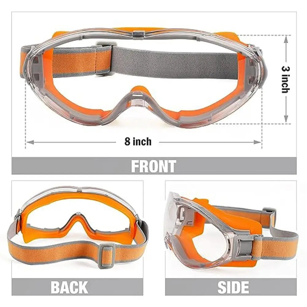 Anti-Fog Safety Goggles – Clear Lens, Fits Over Glasses Safety Goggles HIP