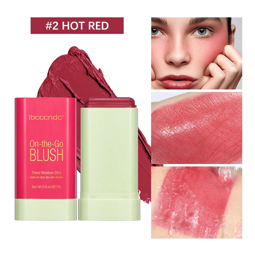 Make Up Functional Blush Stick Easy Color Rouge Blusher Cream Waterproof High Color Rendering Brightening Skin Tone Hot HIP