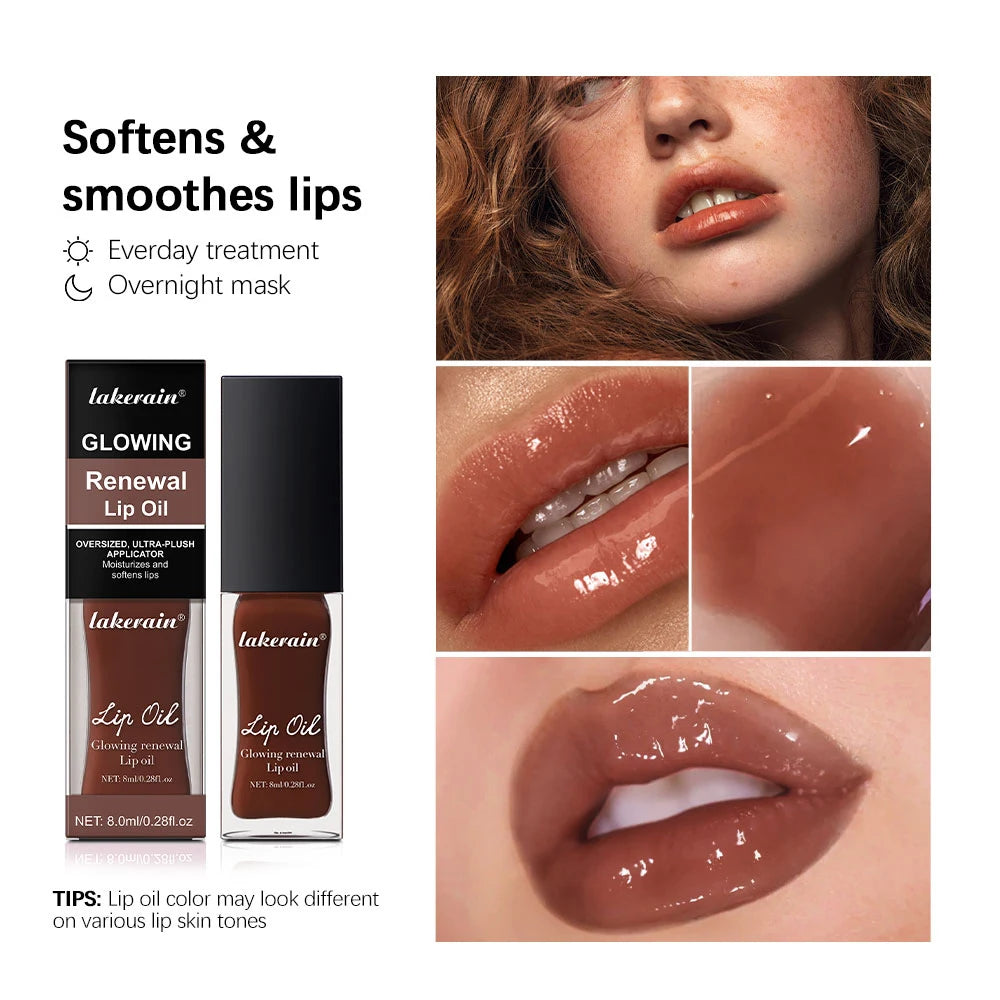 Lipgloss Mirror Lip Glaze Jelly Pout Lip Tint Long Lasting Moisturizing Shine Lipgloss Lip Makeup HIP