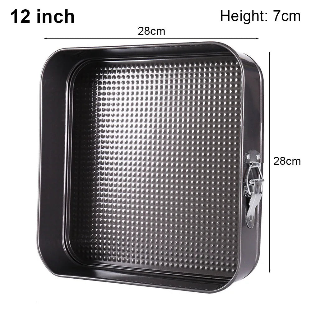 Non-Stick Carbon Steel Square Springform Cake Pan 7–12 Inch Cake Baking Pan HIP 12 inch