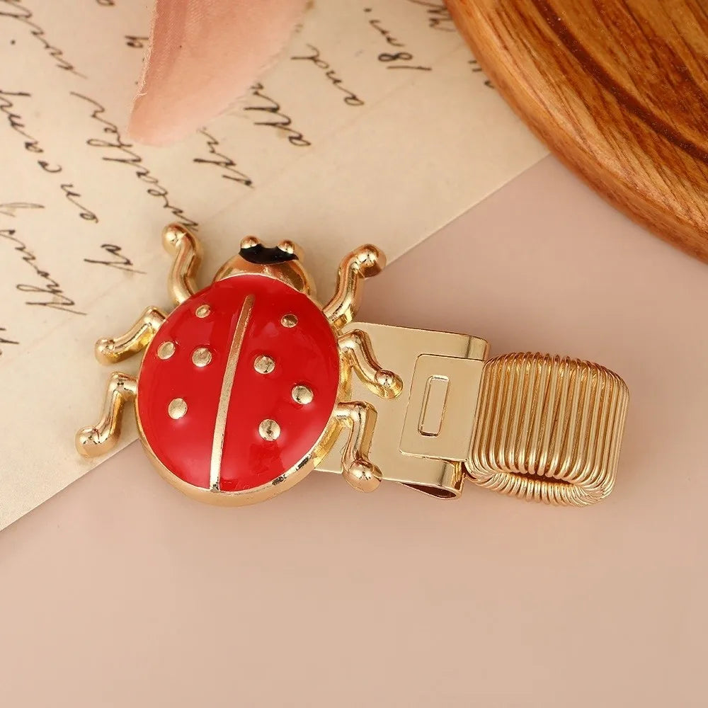 Metal Ladybug Pen Clip Bookmark – Enamel Spring Clip Pen Clip Bookmark HIP