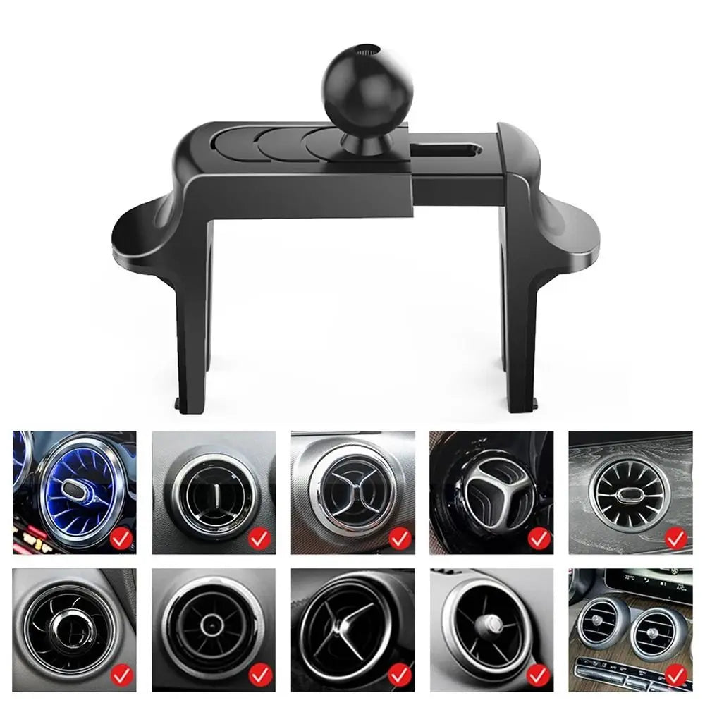 Universal Round Air Vent Car Phone Mount – 17mm Ball Head Car Phone Mount HIP