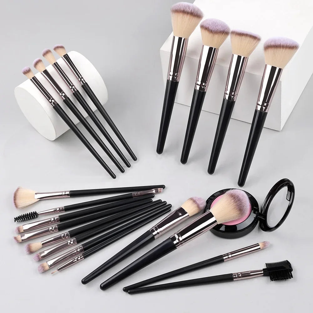 RUZOFO 3–15 Pc Professional Makeup Brush Set – Soft Synthetic Makeup Brush Set HIP