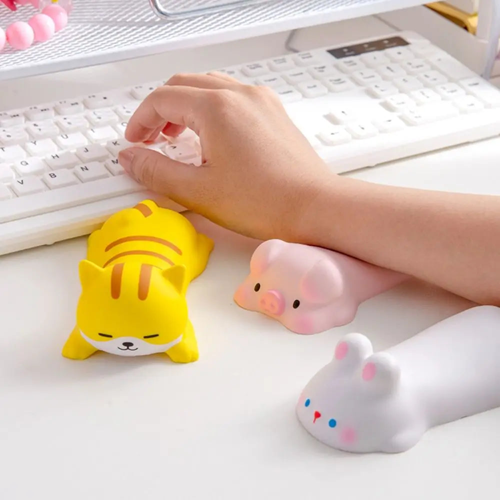 Kawaii Animal Memory Foam Wrist Rest – Cute Mouse Pad Support Memory Foam Wrist Rest HIP